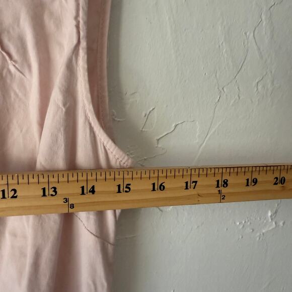 Two Star Dog Pink Linen Blend Dress Size S Embroidered Hem Sleeveless 36” - Picture 6 of 8